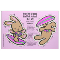 Hawaiian Surfing Bunny Doll Kit e Stuffet Animal