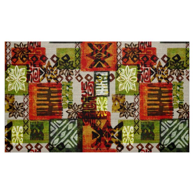 tecido hawaitiano do estilo castanho (Fat Quarter)