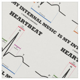 Tecido Heartbeat É Minha Música Interna EKG Ritmo Sinus