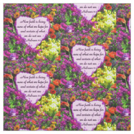 TECIDO HEBREWS 11:1 FLORAL DESIGN