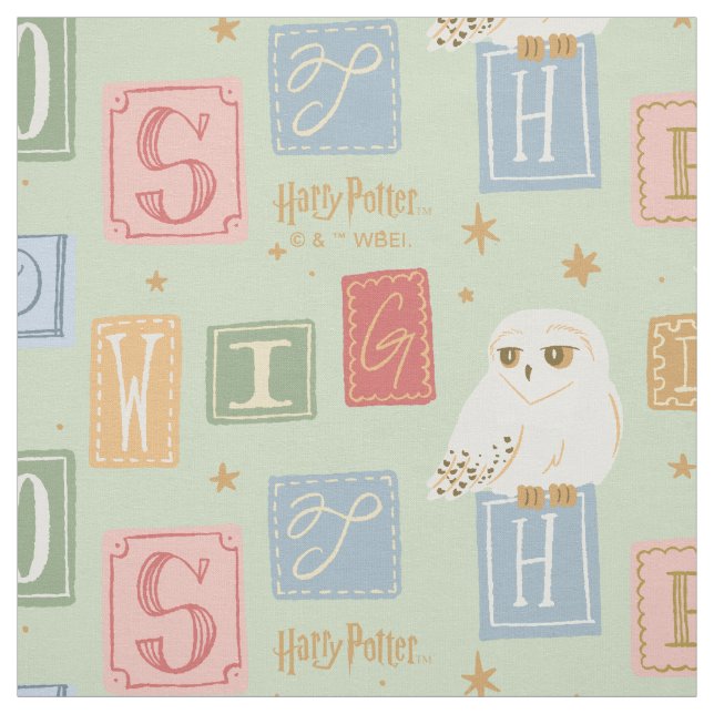 Tecido Hedwig Post Letter Block Pattern (Modelo)