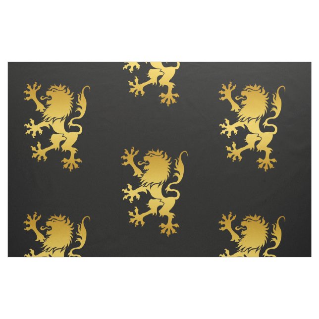 Tecido heráldico dourado do leão (Fat Quarter)