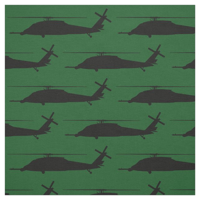 Tecido HH-60 Pave Hawk Silhouette Black em verde (Modelo)