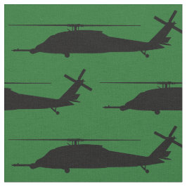 Tecido HH-60 Pave Hawk Silhouette Black em verde