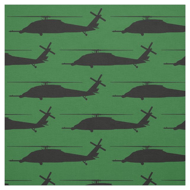 Tecido HH-60 Pave Hawk Silhouette Black em verde (Modelo)