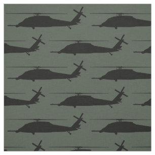 Tecido HH-60 Pave Hawk Silhouette Black em verde Cinza