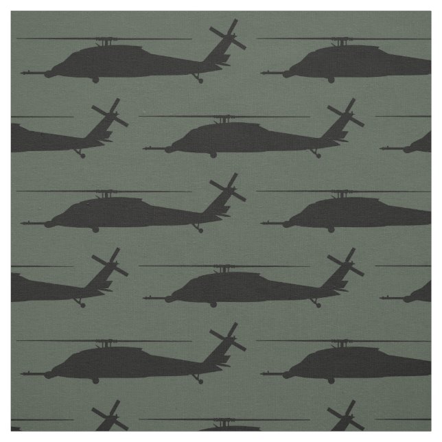 Tecido HH-60 Pave Hawk Silhouette Black em verde Cinza (Modelo)