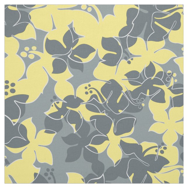 Tecido Hibisco Havaiano Hanalei Camo Floral (Modelo)