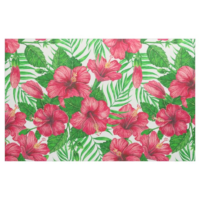 Tecido Hibiscus e palmeiras (Fat Quarter)