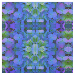 Tecido Hídrangas azuis violeta-Periwinkle - floral românt