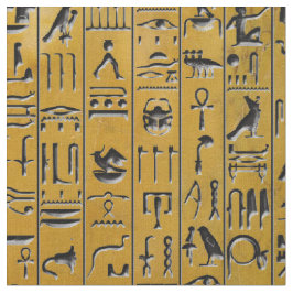 Tecido Hieroglyphics no ouro