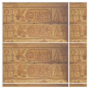 Tecido Hieroglyphics no templo Ankh EGIPTO ANTIGO de