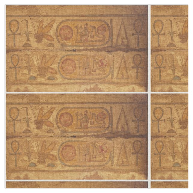 Tecido Hieroglyphics no templo Ankh EGIPTO ANTIGO de (Detalhe)