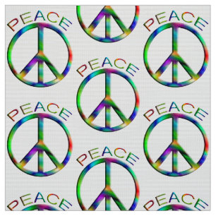 Tecido Hippie - Sinal de Paz Tie-Dye