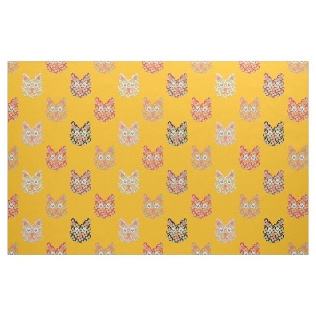 Tecido Hippy Cats of Summer (Fat Quarter)