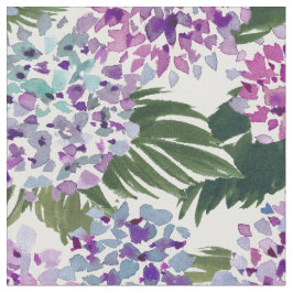 Tecido HIYA HYDRANGEA Painterly Purple Floral Watercolor