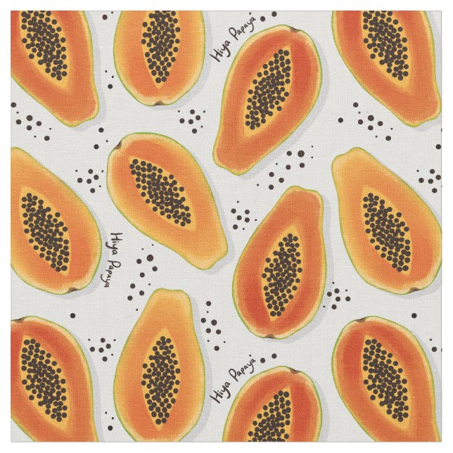 Tecido Hiya Papaya Pattern (Detalhe)