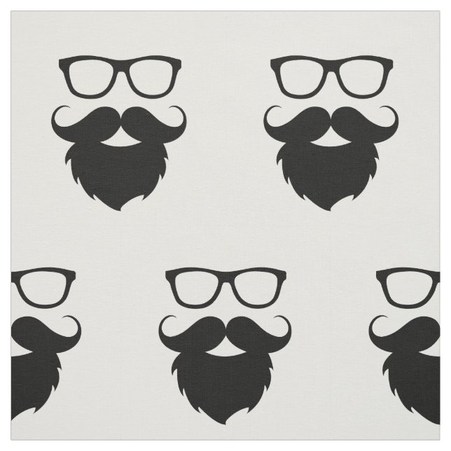 Tecido Homem com Barba Engraçada Totalmente Crescida (Modelo)