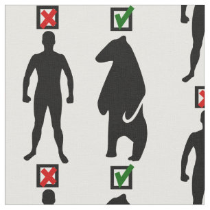 Tecido homem ou urso feminista meme negro