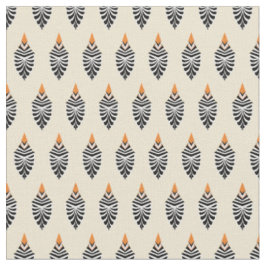 Tecido Hoopoe Bird Geométrico em Off-White