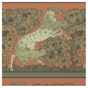 Tecido Horse Medieval Arts Artesanatos Art Nouveau