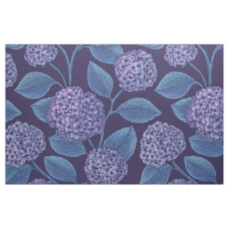 Tecido Hortênsia em violeta e azul