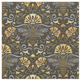 Tecido Horto das abelhas da rainha // estilo de passamana