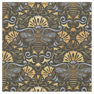 Tecido Horto das abelhas da rainha // estilo de passamana