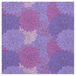 Tecido Hothouse Dahlias Purple Floral Impressão