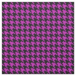 Tecido Houndstooth fuchsia e preto