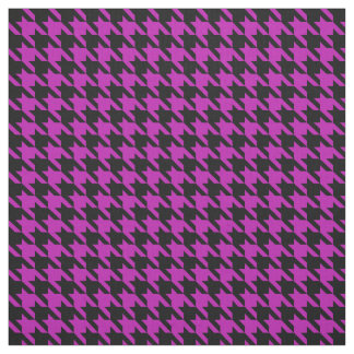 Tecido Houndstooth fuchsia e preto