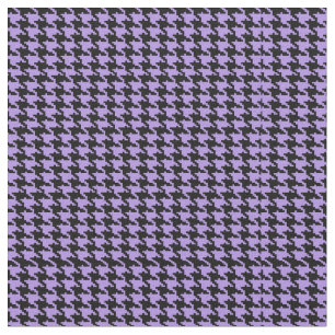 Tecido Houndstooth roxo e preto do vintage