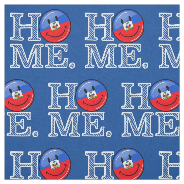 Tecido Housewarming haitiano de sorriso da bandeira (Modelo)