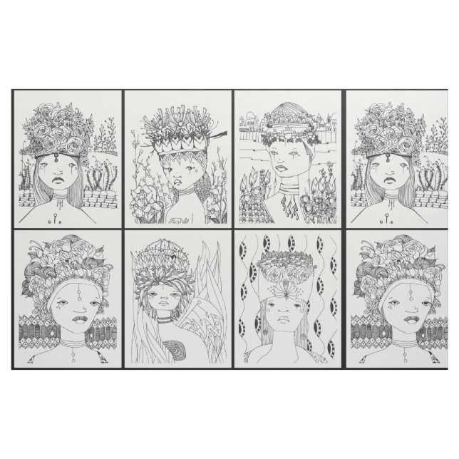 Tecido Humanoides em Endereços  (Fat Quarter)