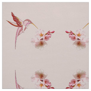 Tecido Humming Bird e Cherry Blossom