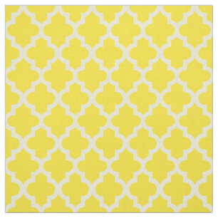 Tecido Humores marroquinos amarelos dourados Quatrefoil