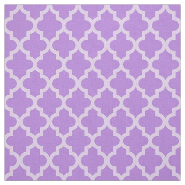 Tecido Humores marroquinos Quatrefoil da lavanda (Modelo)