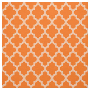Tecido Humores marroquinos Quatrefoil da tangerina