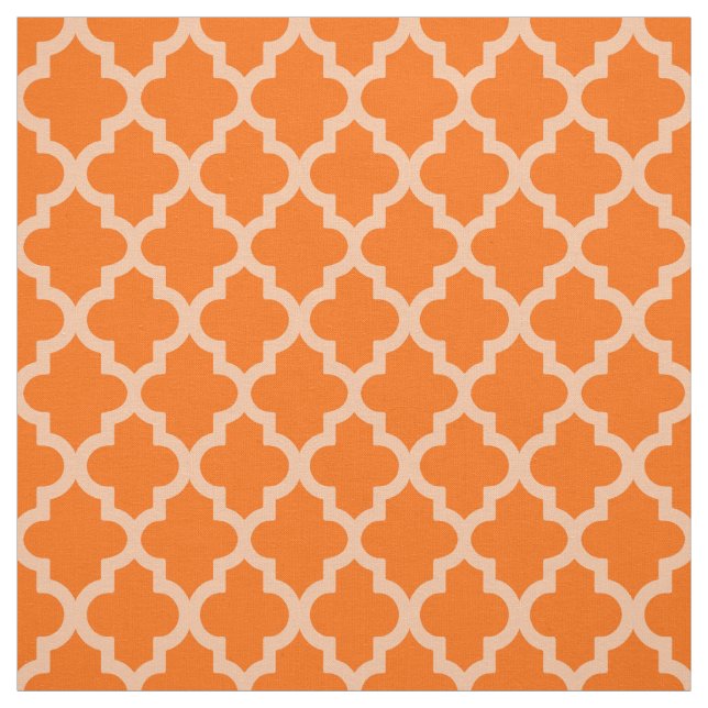 Tecido Humores marroquinos Quatrefoil da tangerina (Modelo)
