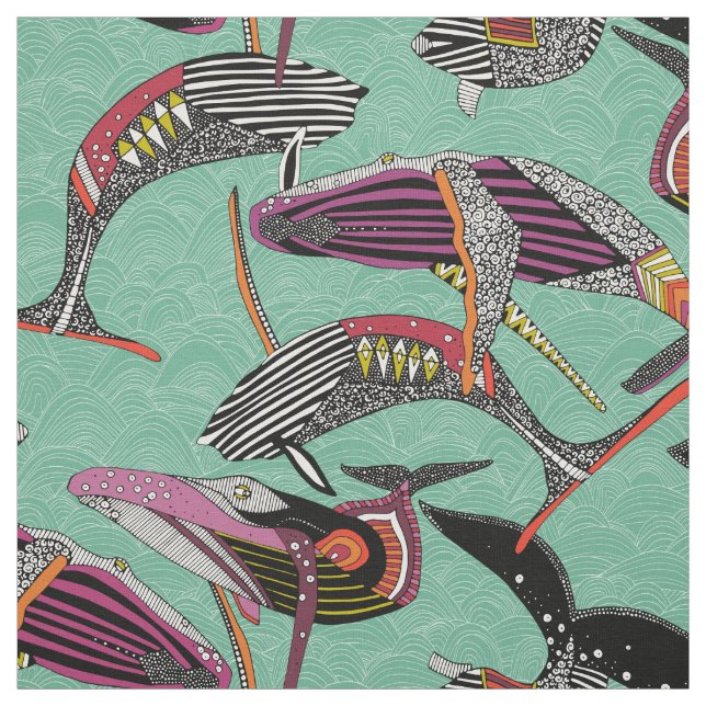 Tecido humpback whales peppermint (Modelo)