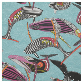 Tecido humpback whales turquoise