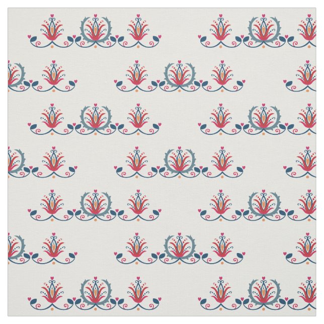 Tecido Hungarian Folk Floral Textile Pattern (Modelo)