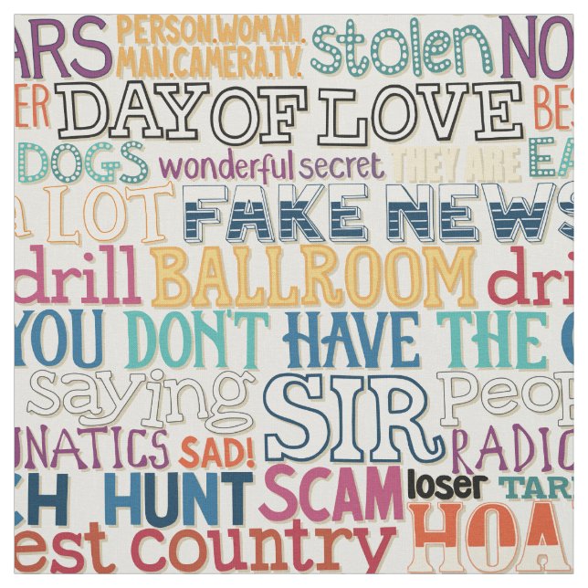 Tecido I hate how stupid everything is typography (Modelo)