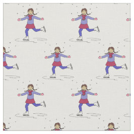 Tecido Ice Skating Girl
