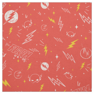 Tecido Ícone do Flash Relâmpago e Padrão de Desenhos