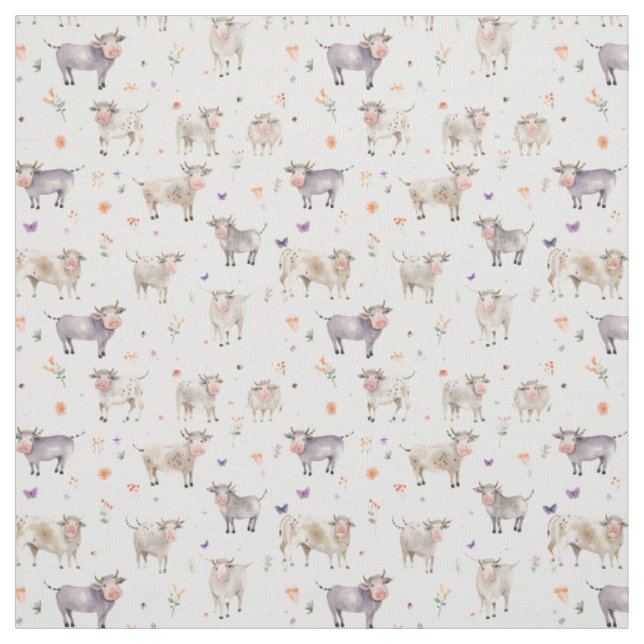 Tecido Idosos Deliciosos: Vaca Whimsy (Modelo)
