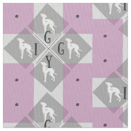 Tecido Iggy de Joann do diamante do cão do galgo