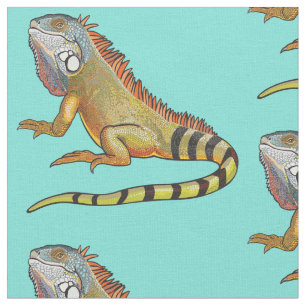 Tecido iguana verde