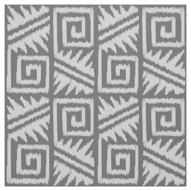 Tecido Ikat Aztec - Sombras das Cinzas / Cinzas (Modelo)
