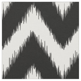 Tecido Ikat preto e branco Chevron